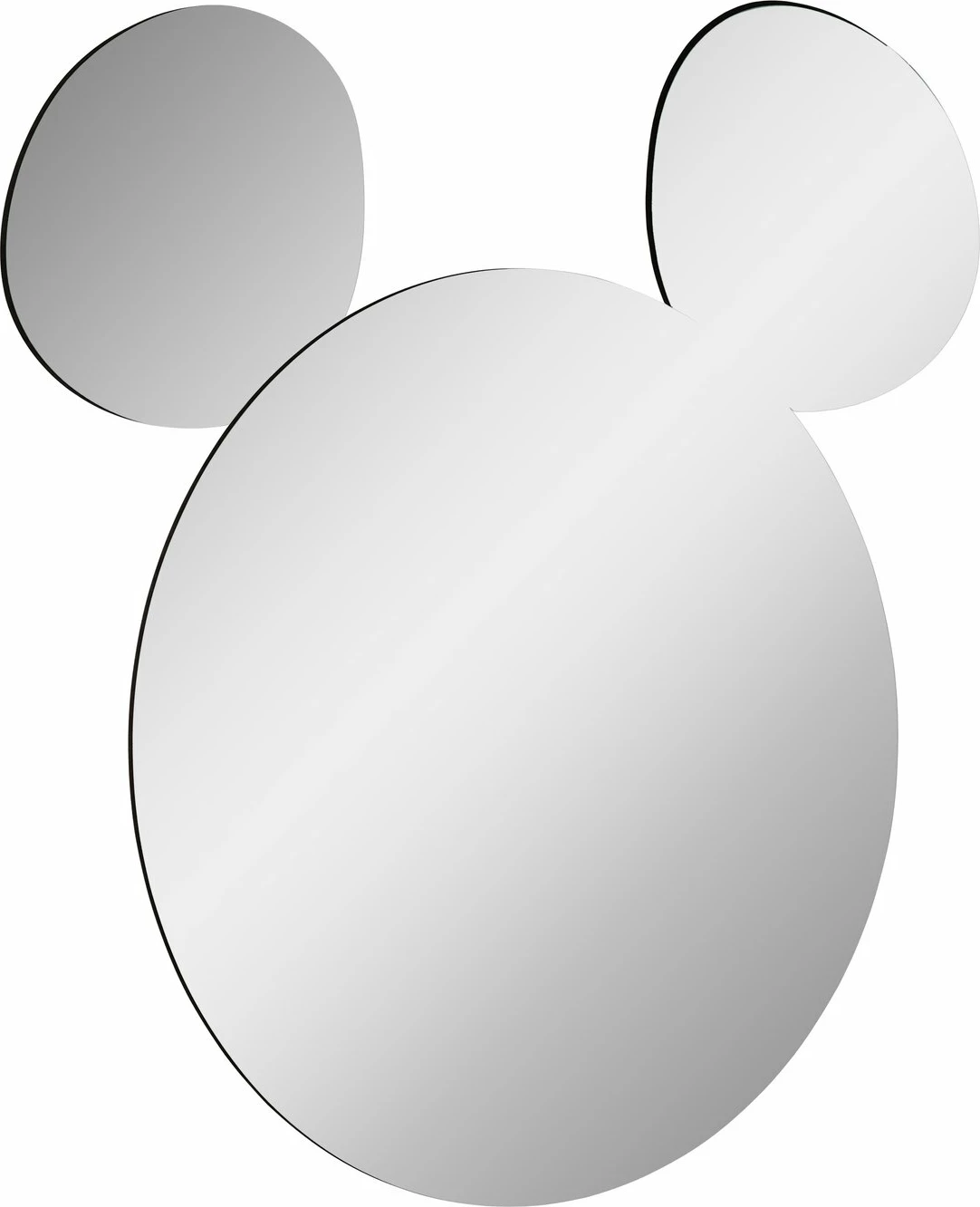 Pasqyrë dekorative, formë Mickey, ngjyrë argjendi, 3 copë