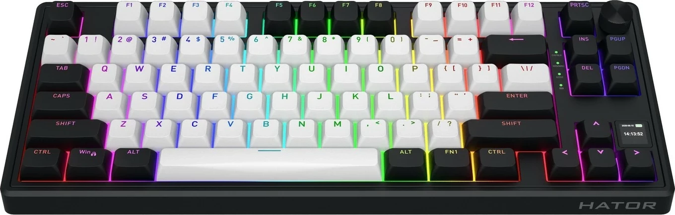 Tastierë gaming Hator Skyfall 80 MAG ULTIMA 8K, RGB, wireless, 75%, bardhë-zi