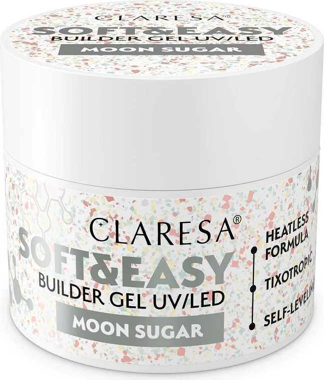 Xhel ndërtues për thonj Claresa Soft&Easy Builder Gel për femra Moon Sugar 45g