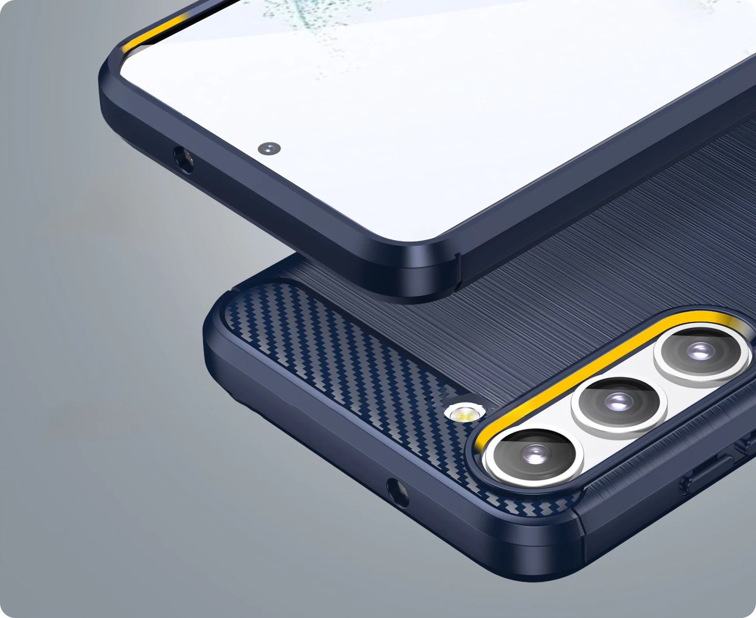 Mbështjellës për celular Hurtel Carbon Case për Samsung Galaxy S23, TPU, Blu
