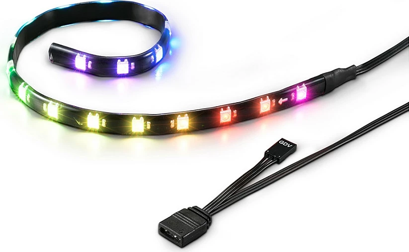 Shirit LED RGB Sharkoon Shark Blades, 5V, 360mm, e zezë