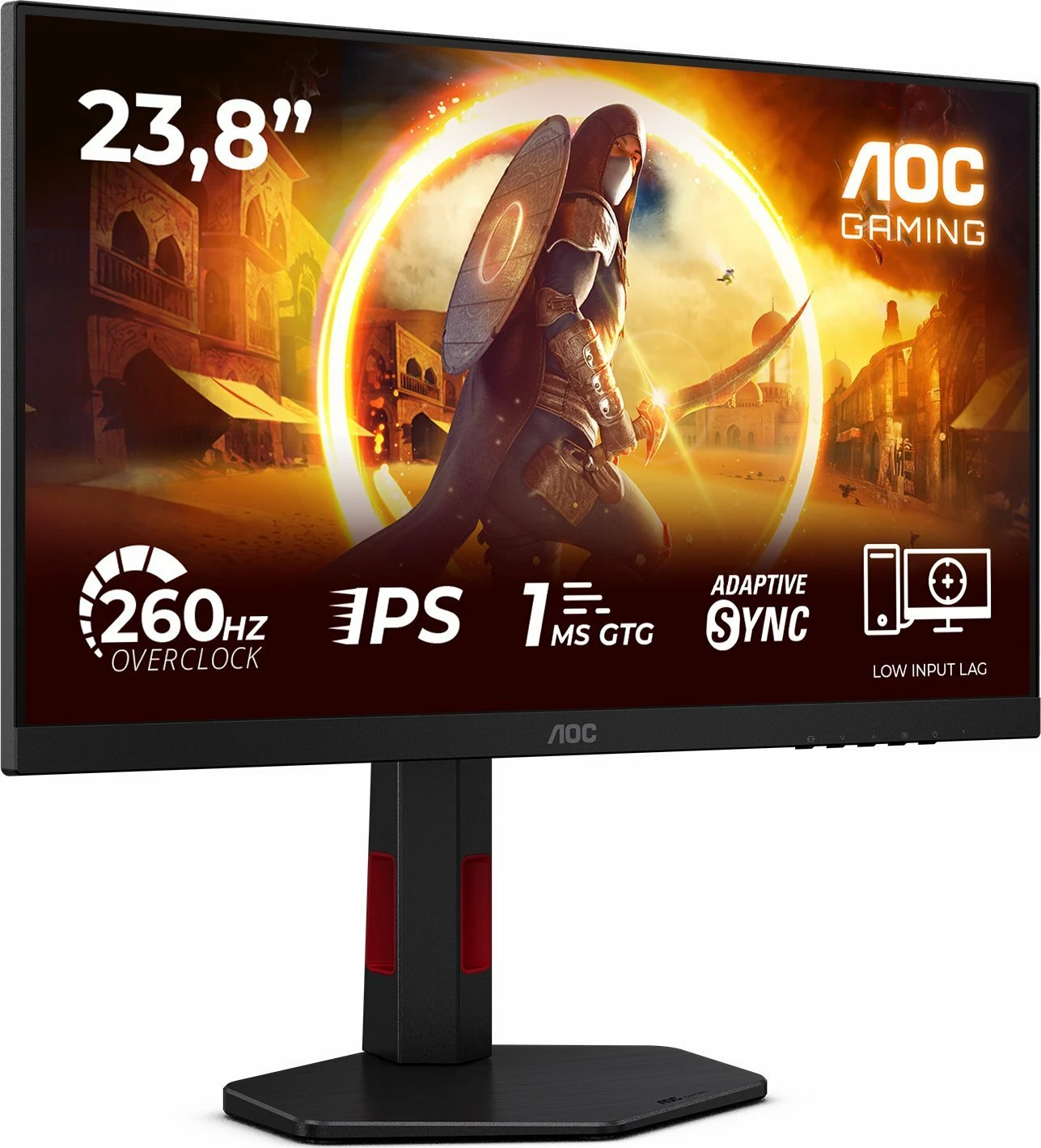 Monitor gaming AOC 24G4ZR 23.8" Full HD IPS 240Hz (260Hz OC) 0.3ms, i zi