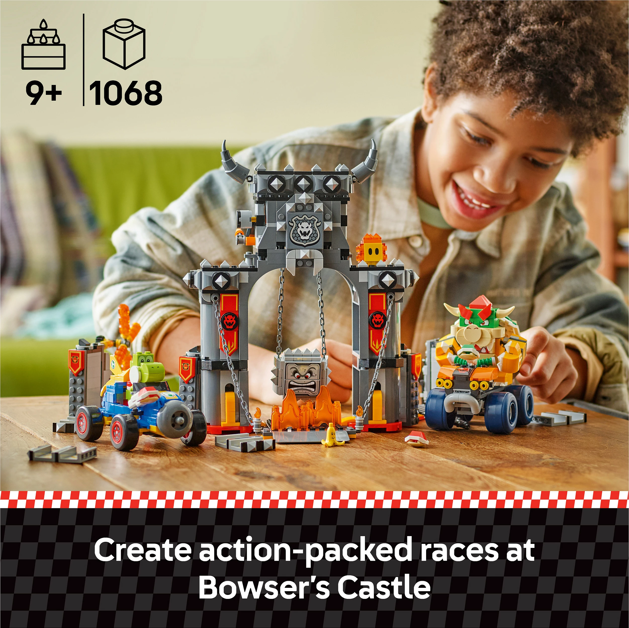 Set ndërtimi LEGO Super Mario Mario Kart 72039 Bowser's Castle, 1068 pjesë, 9+, multikolor