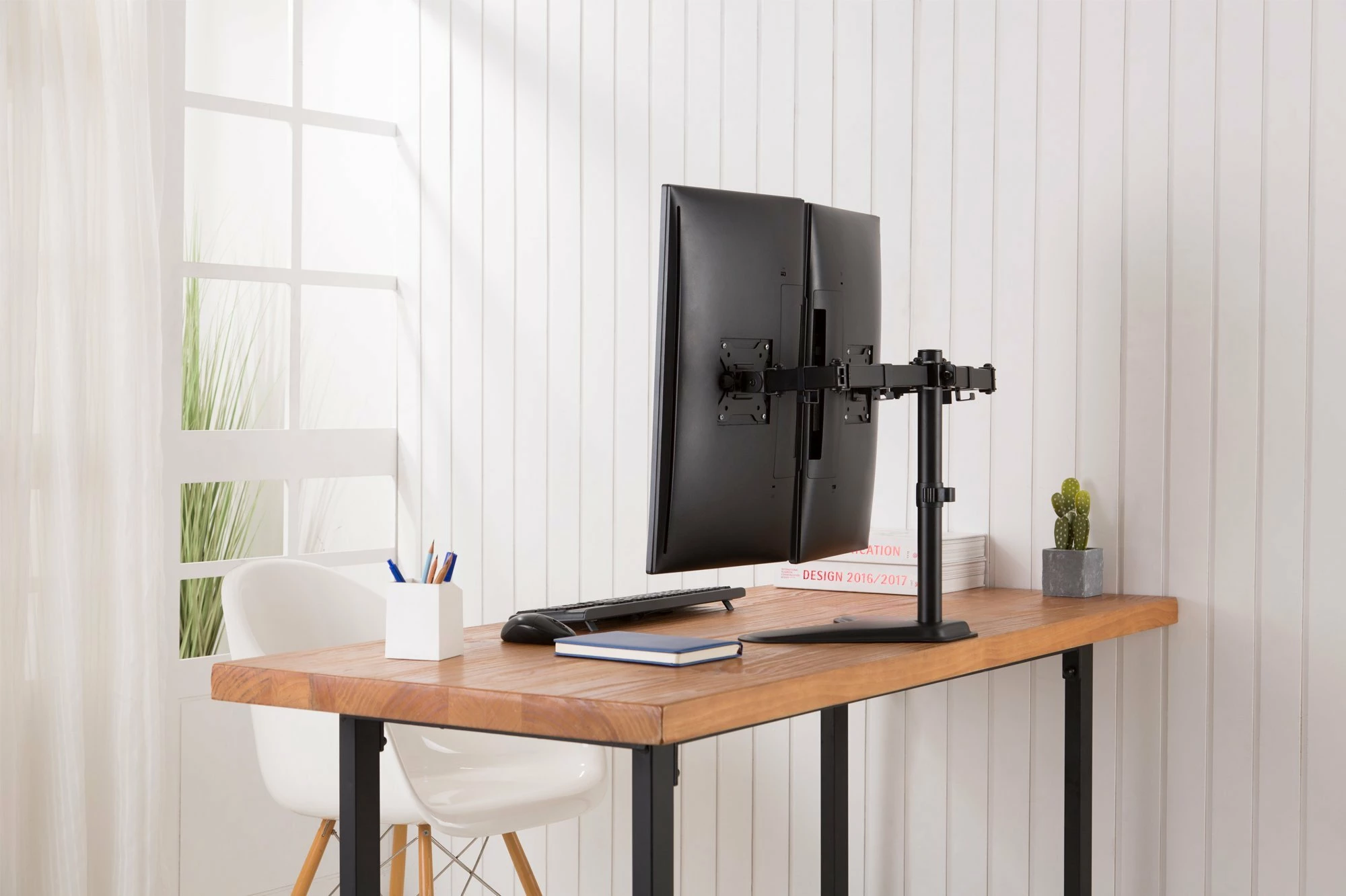 Mbajtës tavoline për 2 monitorë Digitus DA-90401 15"-32" VESA 75x75/100x100 i zi