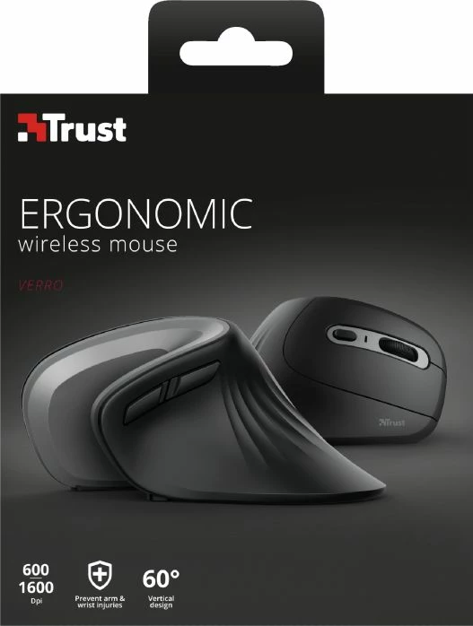 Maus Trust Verro 23507, wireless ergonomik vertikal 1600 DPI, i zi
