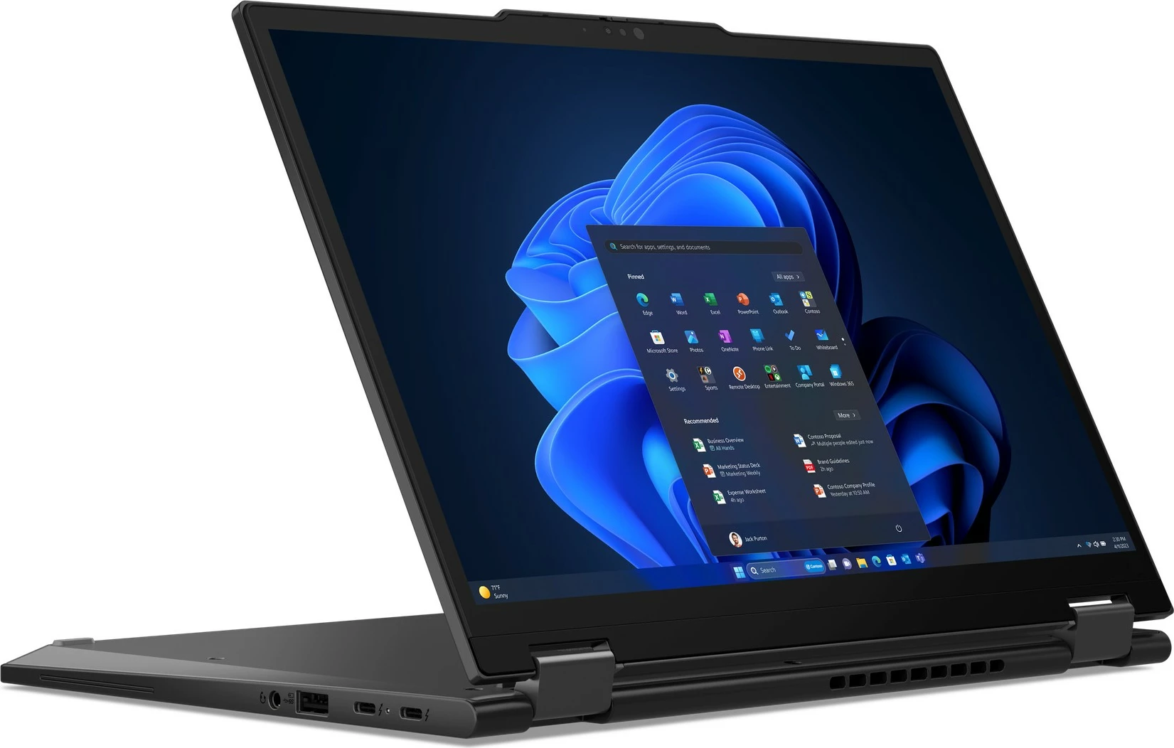 Laptop Lenovo ThinkPad X13 2-in-1 Gen 5, Intel Core Ultra 5, 32 GB, 1 TB, Ekran 13.3", Ngjyrë e zezë