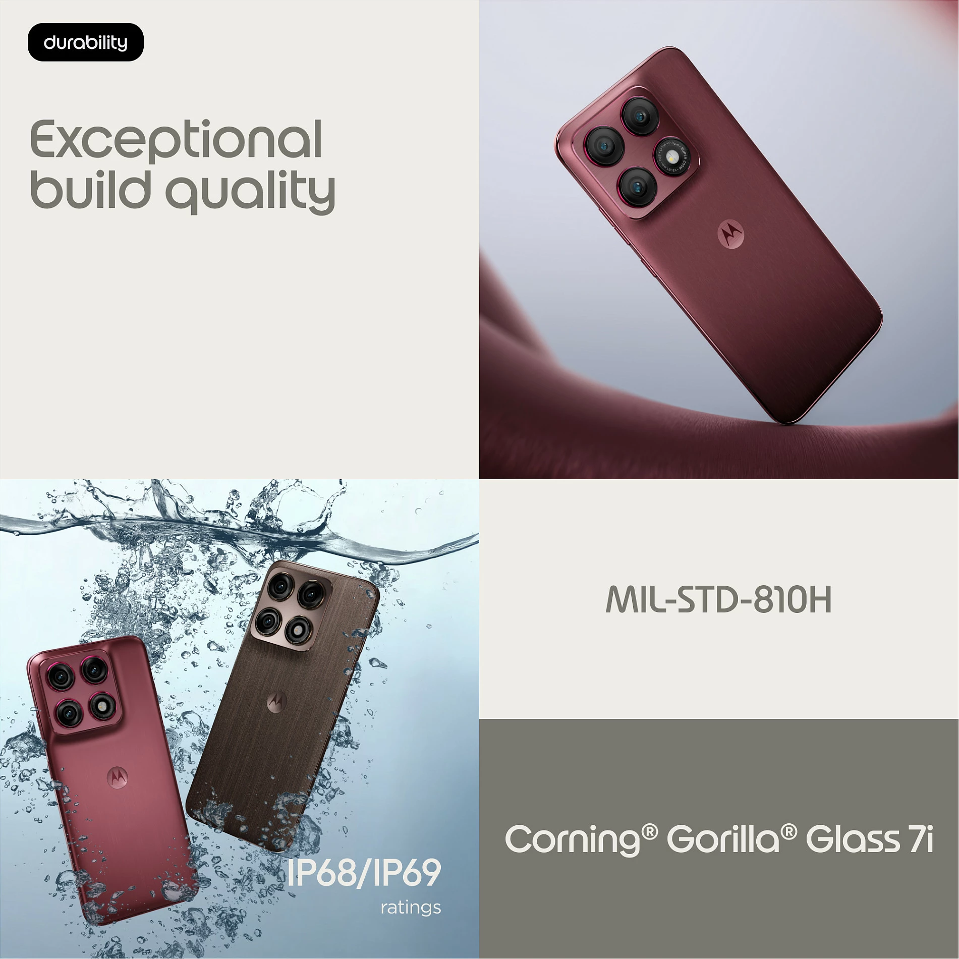 Celular Motorola Edge 70 Pro, 8GB RAM, 256GB, Zinfandel