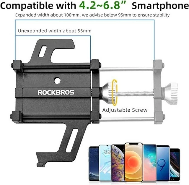 Mbajtëse telefoni për biçikletë Rockbros 699-BK, e zezë