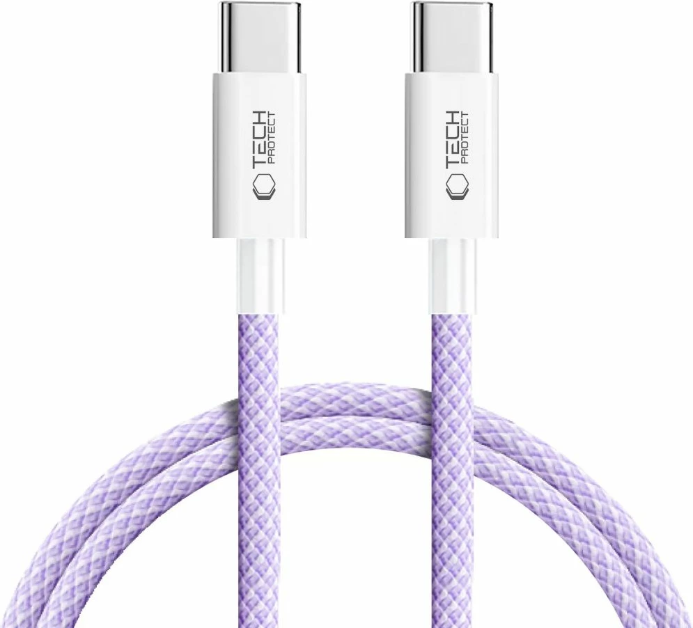 Kabllo USB-C Tech-Protect Ultraboost Lite 1m, 60W/3A, Vjollcë