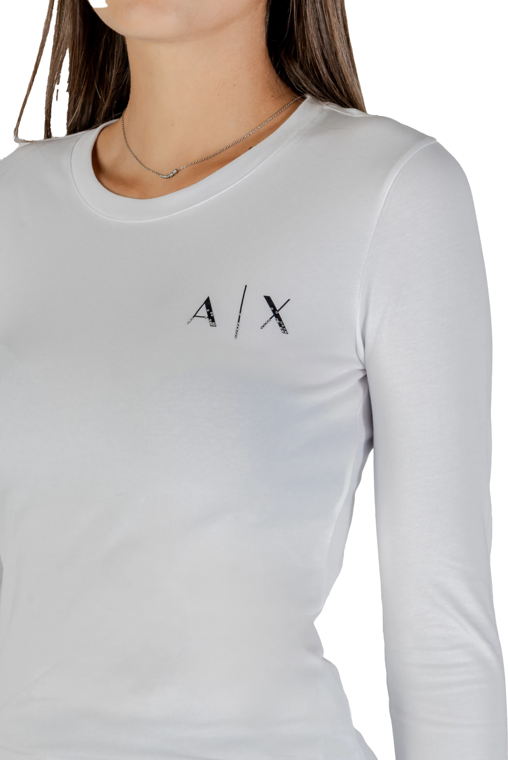 Maicë me mëngë të gjata për femra Armani Exchange XW001353 AF17173, e bardhë [Madhësia: XS]
