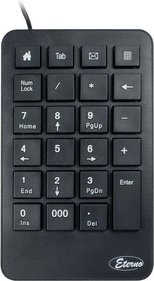 Tastierë numerike Inter-Tech Eterno KB-120, USB, e zezë