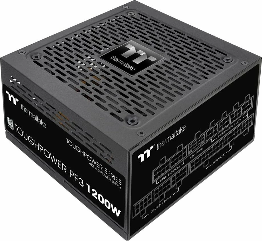 Furnizues energjie (PSU) Thermaltake Toughpower PF3 1200W, ATX 3.0, 80 Plus Platinum, full modular, PCIe 5.0 12VHPWR 16-pin, i zi