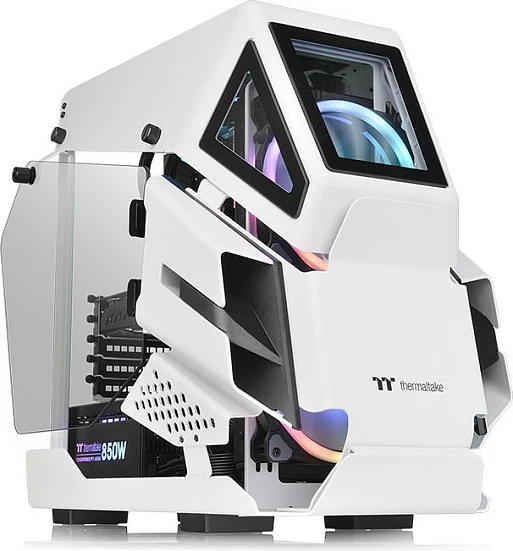 Kasë Thermaltake AH T200 Snow, Micro Tower, micro ATX/Mini-ITX, Tempered Glass, RGB, e bardhë