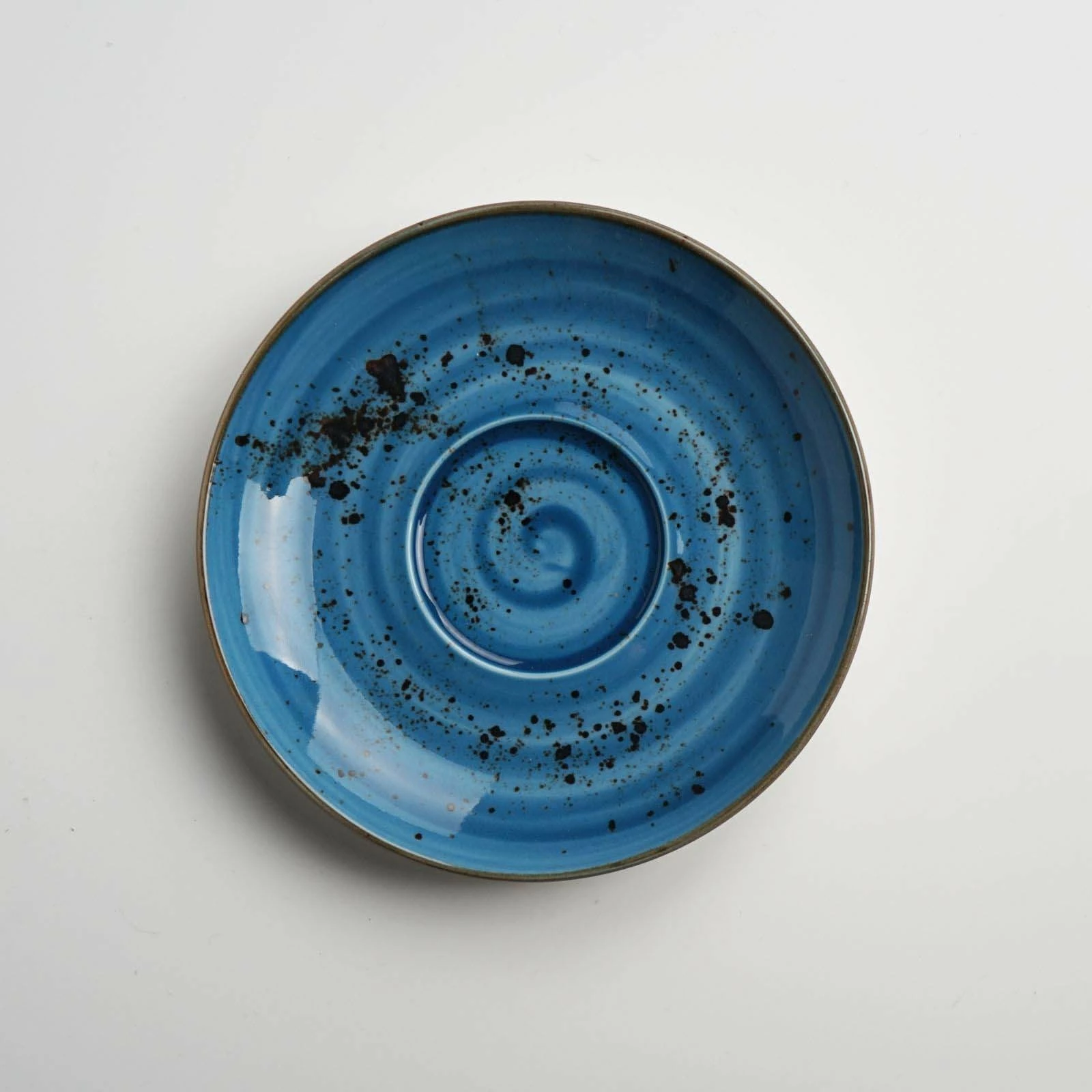 Pjatëz espresso Fine Dine Iris 115mm porcelan blu, set 6 copë