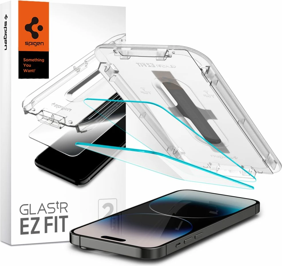 Xham mbrojtës Spigen Glas.tR EZ Fit për iPhone 14 Pro Max, 2 copë