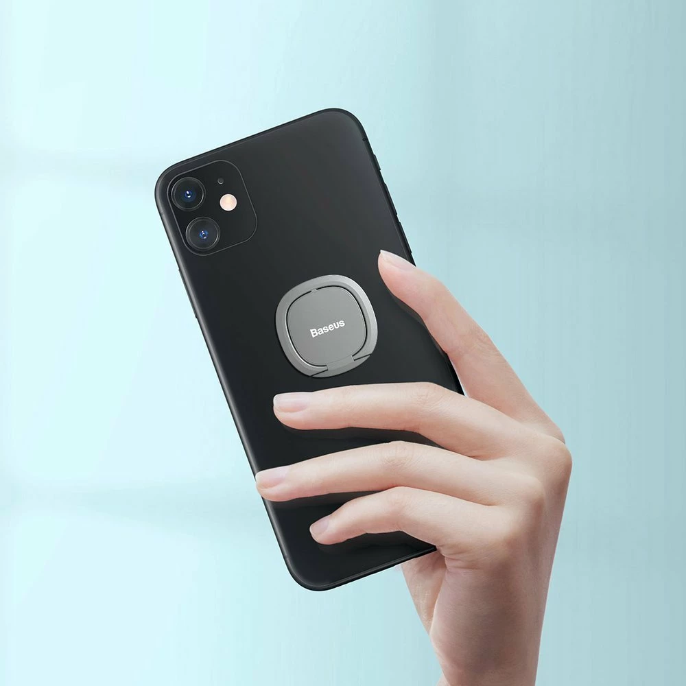 Mbështjellës unazë Baseus SUYB-0S për celular, ultra i hollë, argjendtë