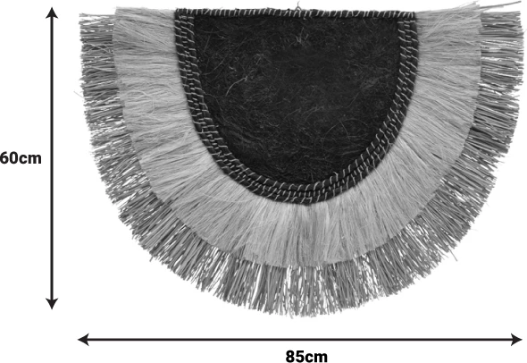 Dekor muri prej bari dhe abaka, ngjyrë natyrale, 85x60x6cm