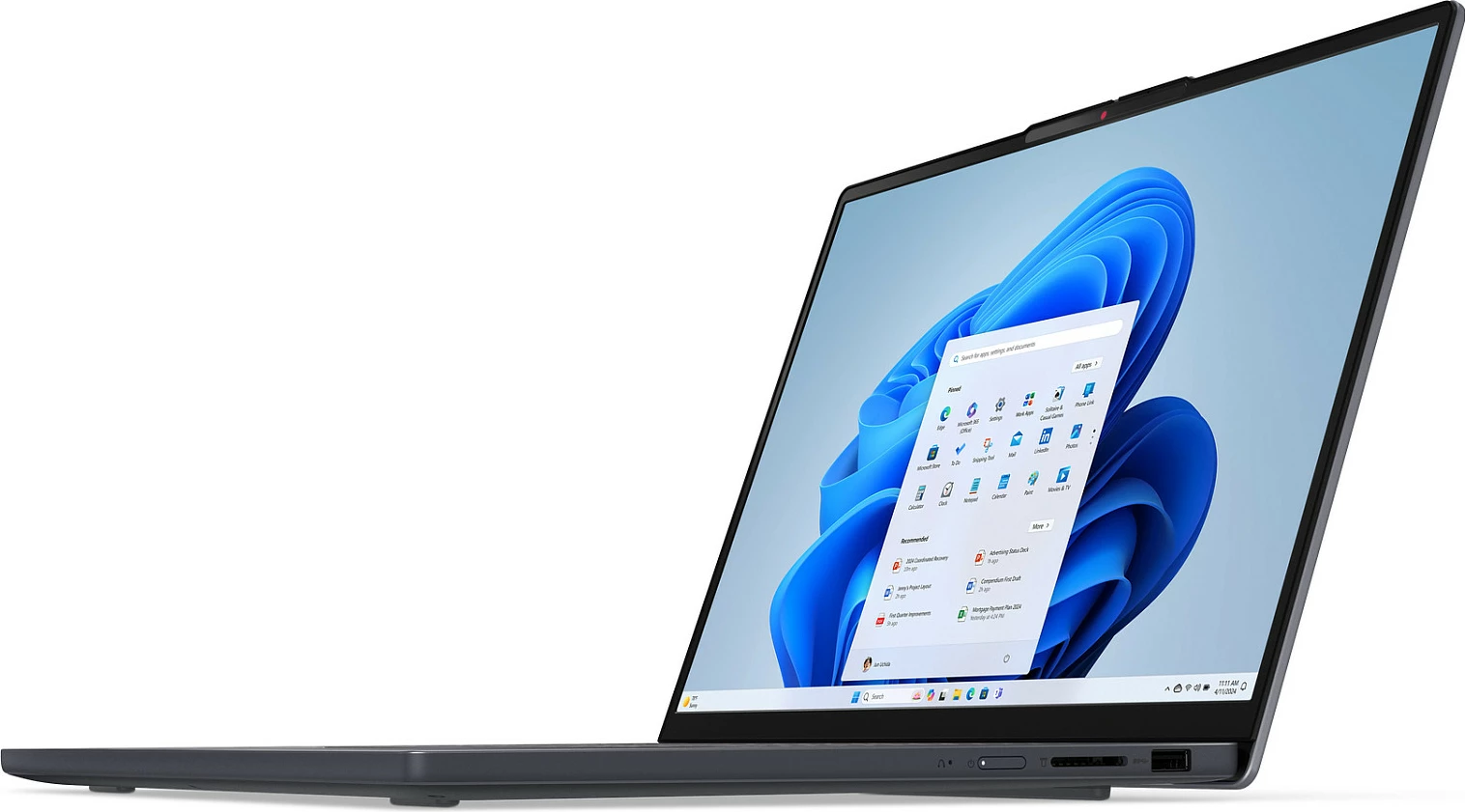 Laptop Lenovo IdeaPad 3 Slim, Ryzen 7, 16GB RAM, 512GB SSD, 16" WUXGA, FreeDOS, Luna Grey