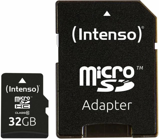 Kartelë memorje microSDHC Intenso Class 10 32GB 40MB/s me adapter SD