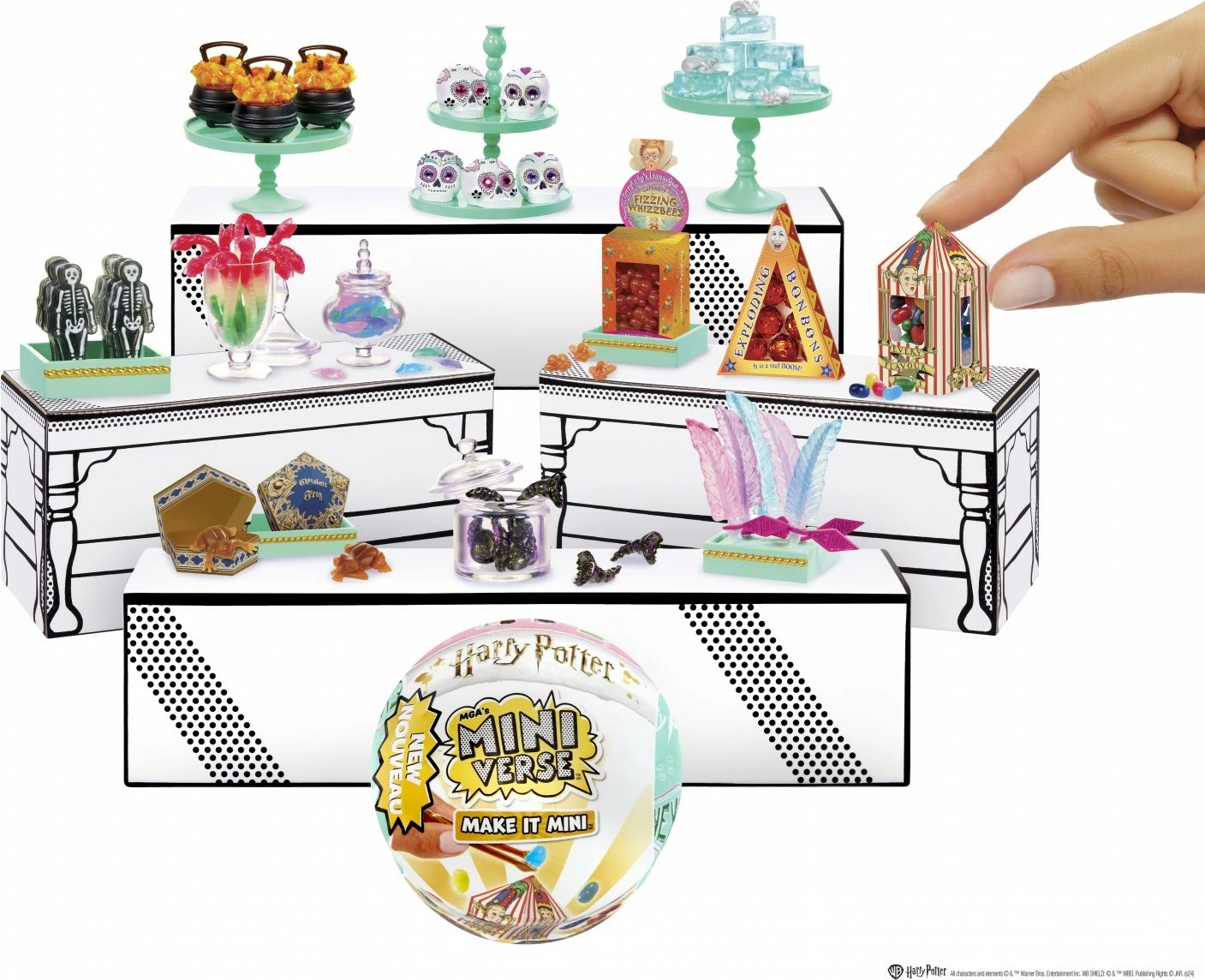 Figurinë koleksionuese MGA Miniverse Make It Mini Harry Potter Honeydukes, set, plastikë