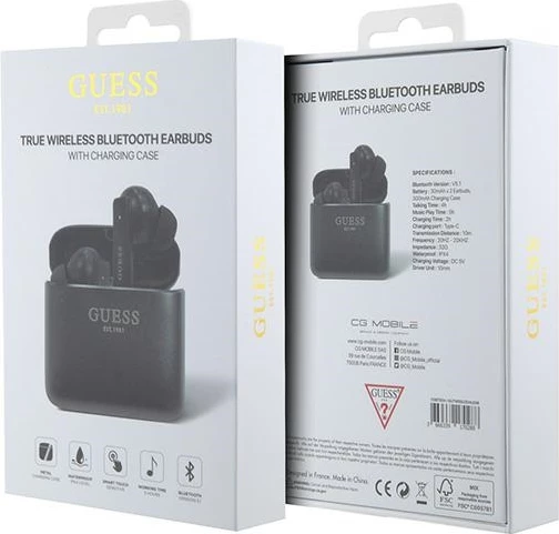 Kufje Bluetooth Guess GUTWSSU20ALEGK me stacion karikimi, e zezë