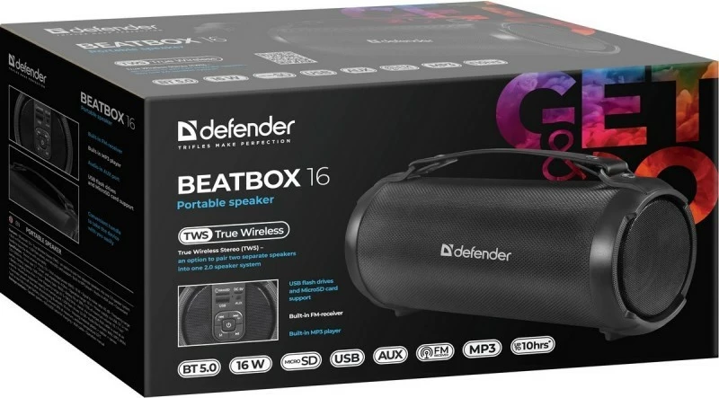 Altoparlant Bluetooth Defender Beatbox 16W, i zi