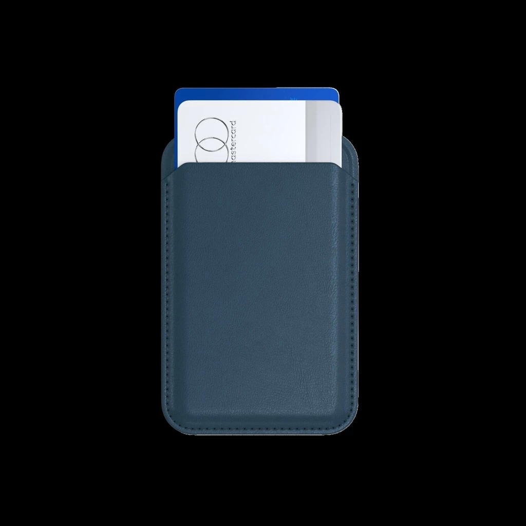 Satechi Vegan-Leather Magnetic Wallet Stand Dark Blue