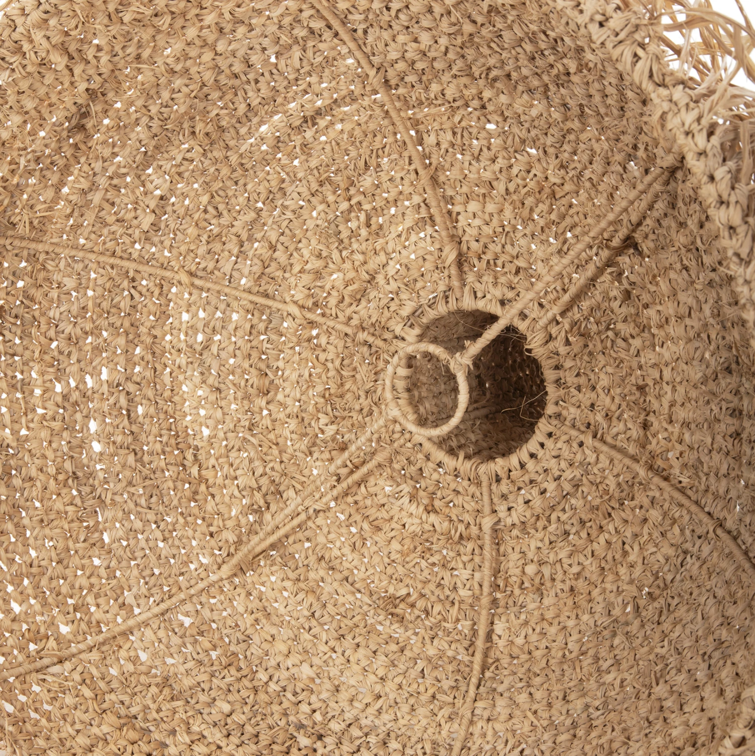 Llambë varëse tavani me thekë FH7856 fibra palme të thata Φ52,5x55,5Hcm