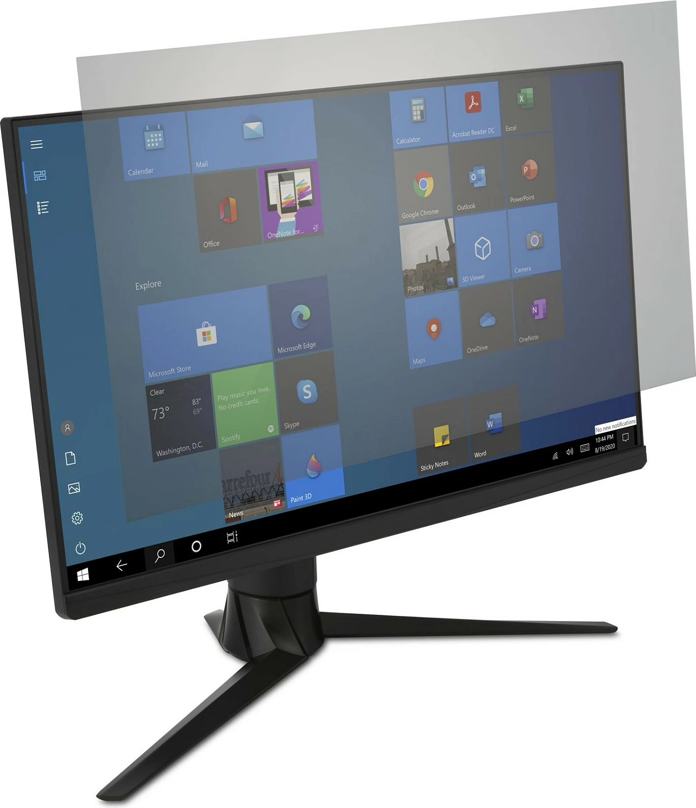 Filter për ekran Kensington, Anti-Glare dhe Reduktim të Dritës Blu për monitorë 24", Transparent