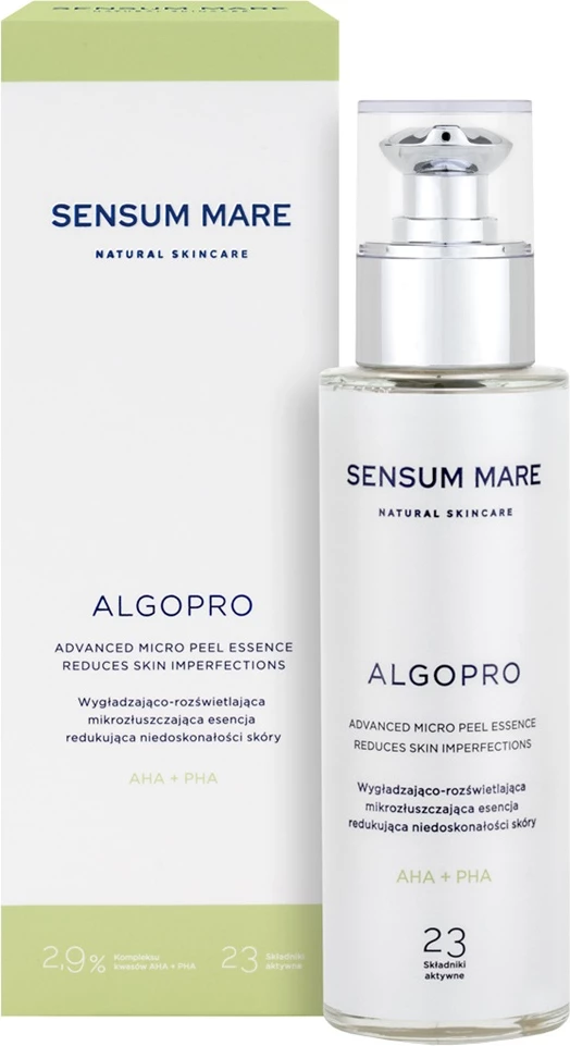 Esencë mikropeeling për femra Sensum Mare Algopro Smoothing and Brightening, 100ml