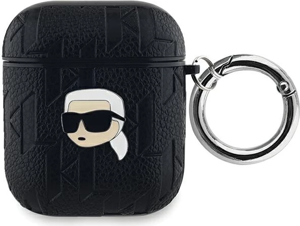 Mbështjellës Karl Lagerfeld Monogram Karl Head për AirPods 1/2, i zi