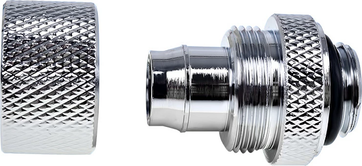 Fiting i drejtë Alphacool Eiszapfen, G1/4 AG në 13/10mm, krom argjend