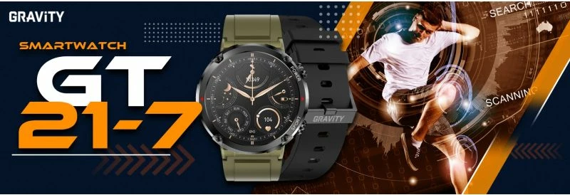 Smartwatch Gravity për të gjithë, e zezë
