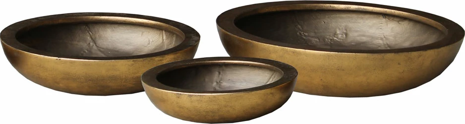 Set enësh CALIX, 3 copë, gur i sinterizuar, ngjyrë ari, 54x54x13