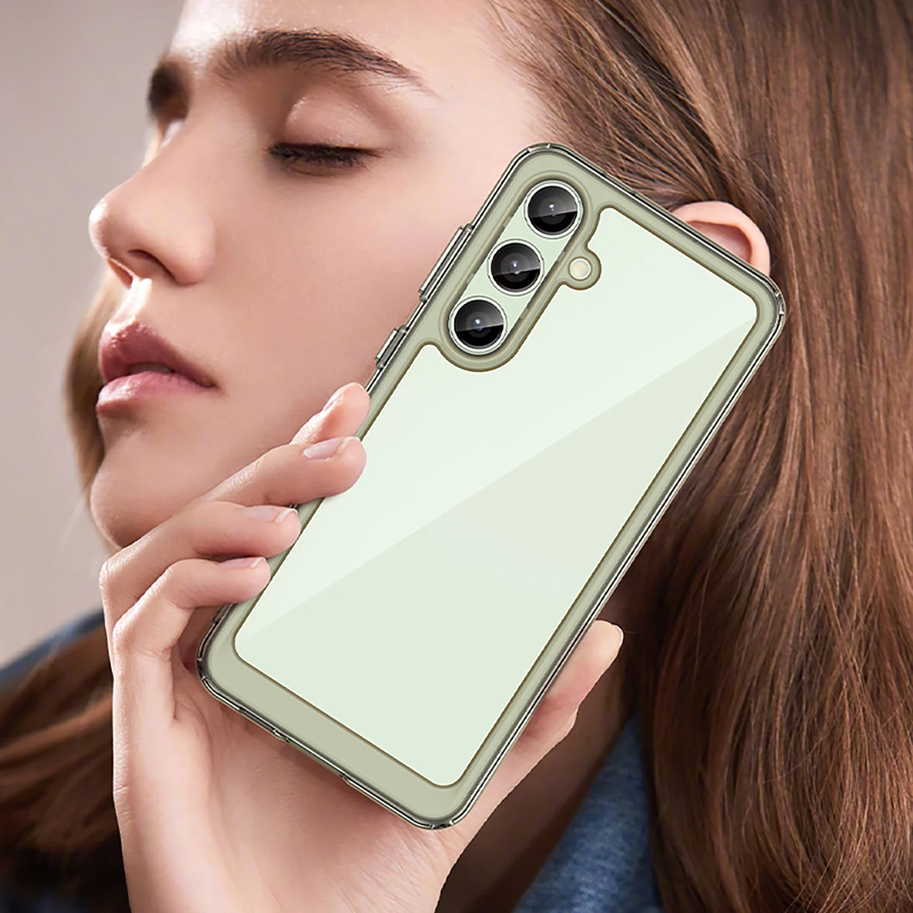 Mbështjellës Hurtel Outer Space Case për Samsung Galaxy S24 FE, Transparent/Black