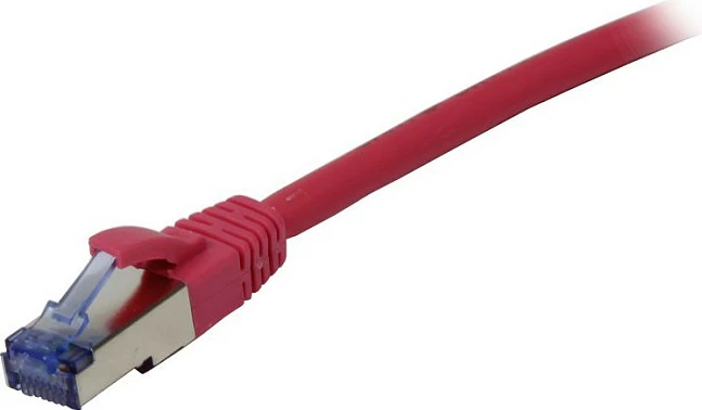 Kabllo rrjeti Synergy21 RJ45 CAT6A, 0.5m, S/FTP, 500MHz, rozë