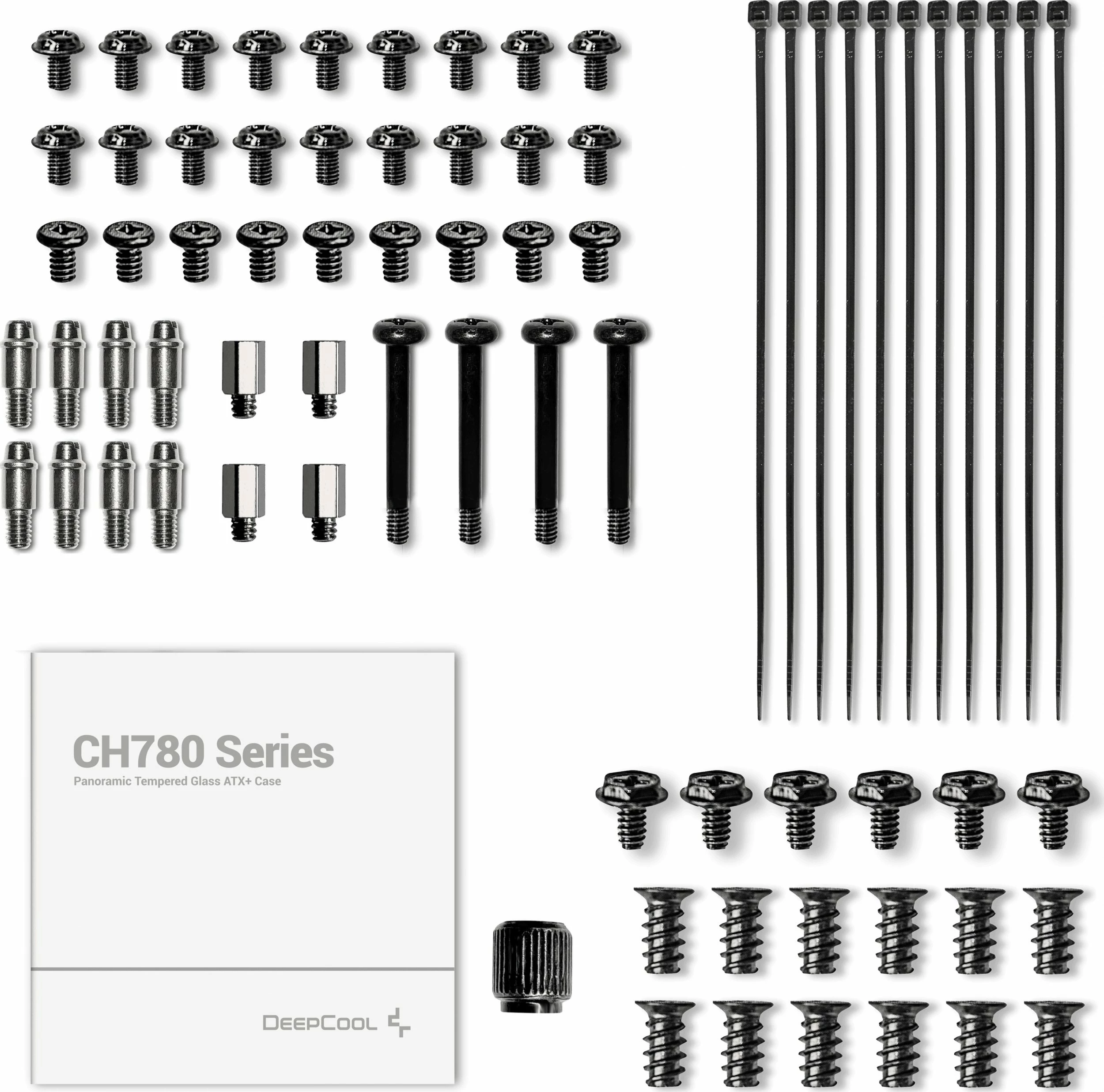 Kasë Deepcool CH780 (R-CH780-BKADE41-G-1) Full Tower ATX/E-ATX, xham i temperuar panoramik, ARGB, 3x140mm fana, e zezë