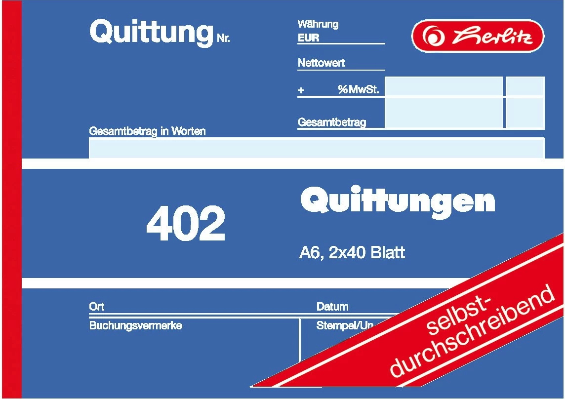 Bllok shënimesh herlitz 886622, A6, 80 fletë, bardhë