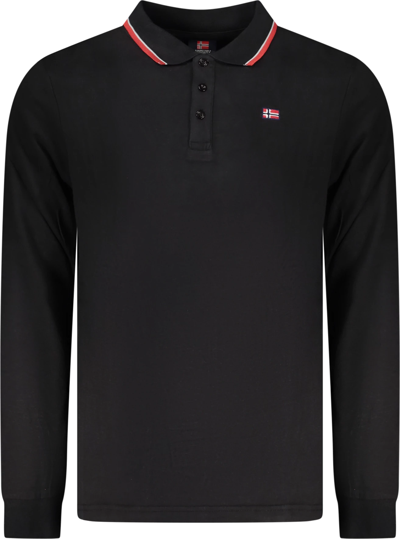 Maicë polo me mëngë të gjata NORWAY 1963 për meshkuj, e zezë
