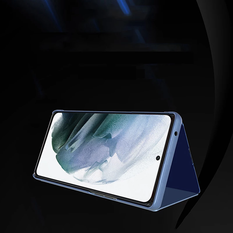 Mbështjellës Hurtel Clear View Case për Samsung Galaxy S23 Ultra, me kapak, Blu