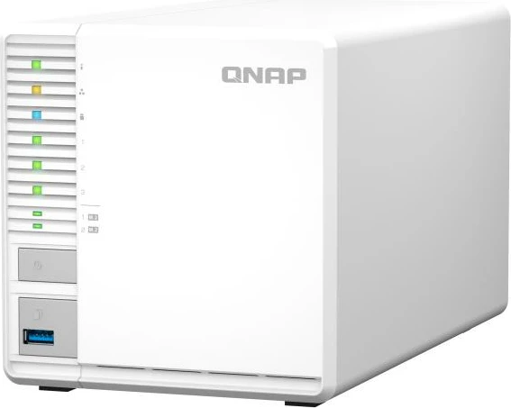 Server ruajtjeje NAS QNAP TS-364-8G, 8GB RAM, 3-bay, 2.5GbE, M.2 SSD, i bardhë