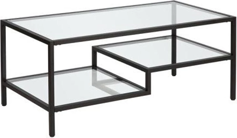 Tavolinë kafeje Step, ngjyrë e zezë, 110x50x42cm