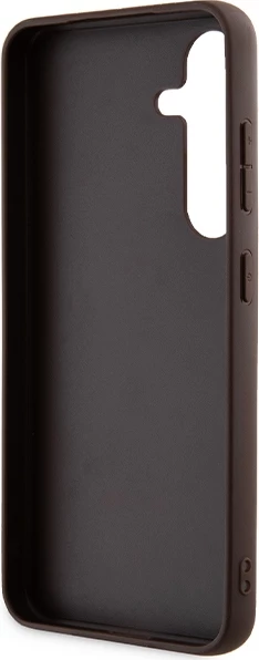 Mbështjellës Guess 4G Triangle Metal Logo për Samsung Galaxy S24, eco-lëkurë/TPU/PC, i bardhë