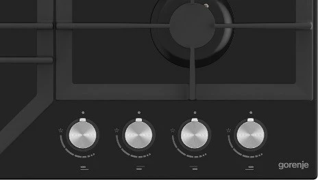 Sobë me gaz Gorenje GT641KB, 4 zona, xham, e zezë