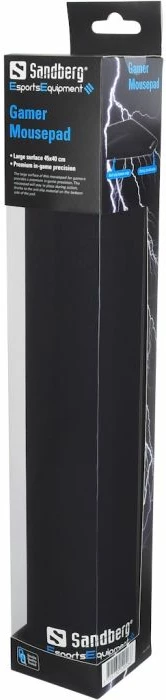 Mauspad Sandberg Gamer Mousepad XL 520-26 450x400x3 mm, e zezë