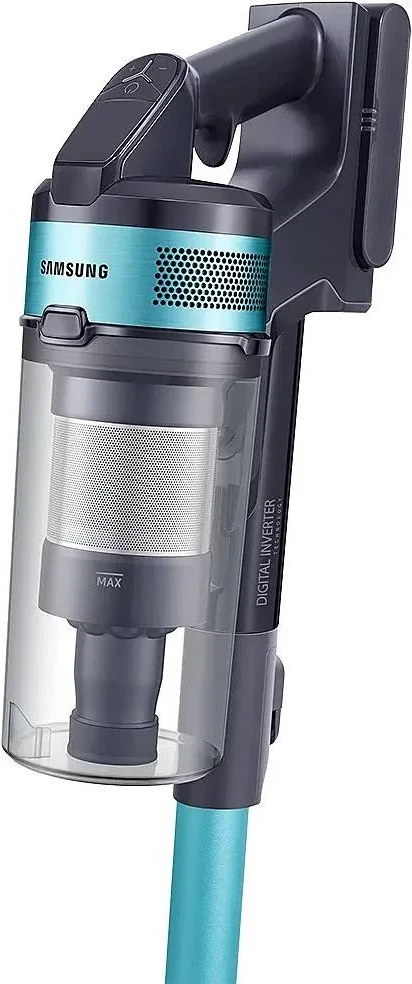 Fshesë me korrent pa kabllo, Samsung Jet 60 Turbo VS15A6031R1, thithje 150 W, sistem Jet Cyclone, filtrimi multi-shtresor, blu