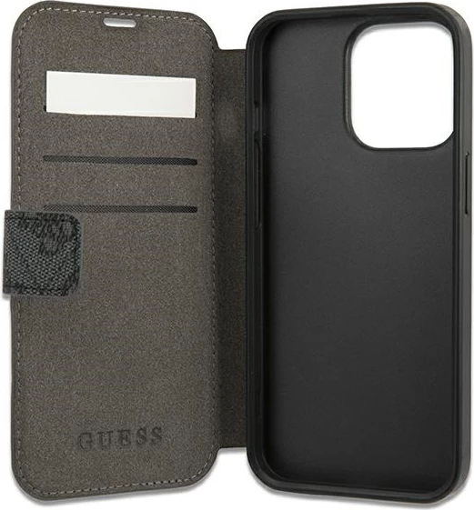 Mbështjellës Guess 4G Big Metal Logo për iPhone 13 Pro Max 6.7", Gri