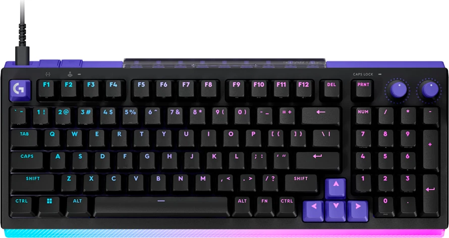 Tastierë gaming Logitech G512 X 98 me kabllo, RGB, switch linear, USB-C, US INT'L, e zezë