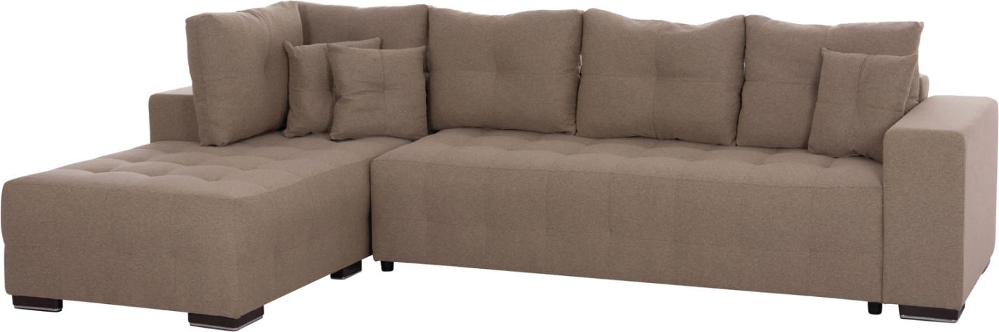 Kënd-sofë me shtrat dhe hapësirë për depo, ngjyrë bezhë, TRENDSTON FH3302.03L, 298x177x95cm