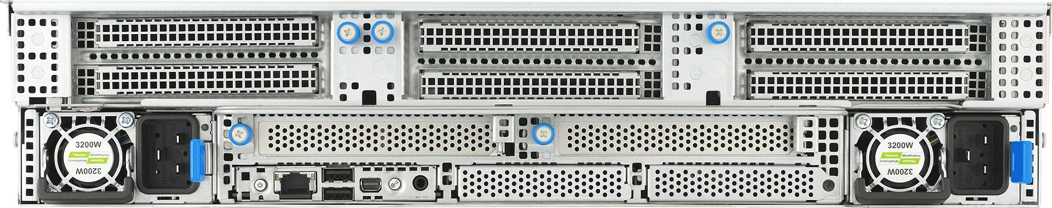 Server rack ASUS RS720A-E13-RS8G, Socket SP5, dual AMD EPYC, DDR5 deri 3TB, 2U, 3200W, zi/argjendtë